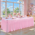 Wish Care Pink Satin Table Clothes for 6 Foot Rectangle Tables - 6FT Wrinkle Resistant Glitter Rectangle Tablecloths, Party Table Covers for Wedding Banquet, Baby Shower, Birthday, Holiday Dinner by WishCare