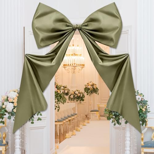 Wavwavw Giant Bow Big Wall Decor, Sage Green, Polyester, Weeding by Wavwavw