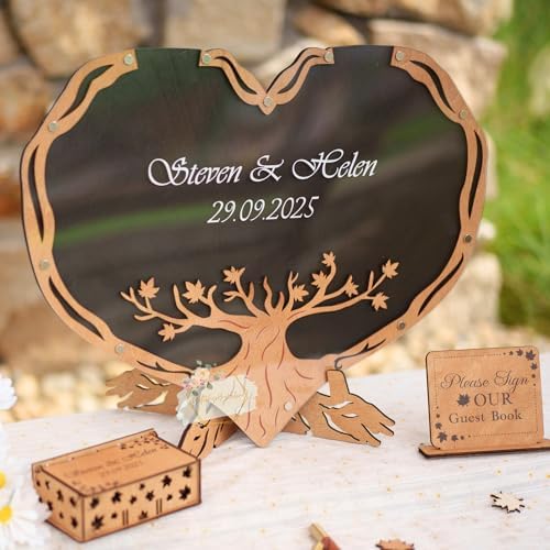 Personalized Maple Tree Guest Book Alternative for Rustic Boho Wedding - Image 4