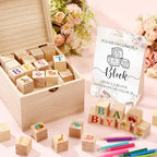 Marsui 136 Pcs Baby Shower Blocks to Decorate Game Kit, Floral - Image 5