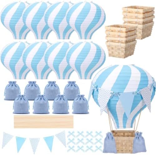 8 Sets Blue Hot Air Balloons Decorations for Tables Centerpieces by Unknown
