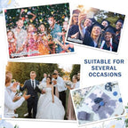 Fullhawl 50 Sets Wedding Invitations Wraps Set Pre Folded Vellum Jackets for 5 x 7 Invitations Dried Flowers Wax Seal Stickers Chiffon Silk Ribbon for Wedding Birthday Bridal Shower (Light Blue) - Image 6
