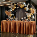 Terracotta Satin Table Clothes for 4 Foot Rectangle Tables - 4FT Wrinkle Resistant Glitter Rectangle Tablecloths, Party Table Covers for Wedding Banquet, Baby Shower, Birthday, Holiday Dinner by WishCare