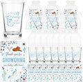 60 Sets Western Cowboy Baby Shower Acrylic Shot Glasses A Little Cowboy is On The Way Shot Glasses with Thank You Cards Organza Bags for Gender Reveal Cowboy Themed Birthday (Blue) by Unknown