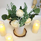 6 PCS Champagne Wedding Flower Table Centerpieces - 10 Inches - Image 7