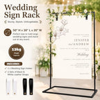 Welcome Sign Stand,50 x 30 x 20 Inch Wedding Welcome Sign - Image 6