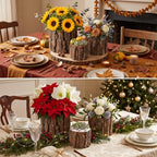24 Pcs Wooden Vase for Centerpieces Wedding Flower, L+m+s - Image 5