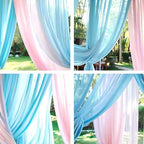 Barcelonetta | Chiffon Fabric | Decoration, Drapery Fabric | Wedding, Gender Reveal, Baby Shower, Birthday | for Arbor, Arch, Canopy, Table and Chair Decoration (Light Blue, 10 Yards) - Image 3