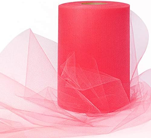 Expo International Decorative Matte Tulle, Roll/Spool of 6 Inches X 100 Yards, Polyester-Made Tulle Fabric, Matte Finish, Lightweight, Versatile, Washable, Easy-to-Use ; Coral (Pack of 3) - Image 2