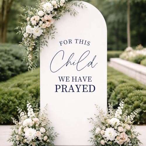 for This Child We Have Prayed Decal Christian Baby Shower Welcome Sign - Image 3
