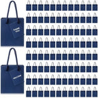 Sherr 100 Pcs Navy Blue Mini Paper Gift Bags with Handles, White Tags by Sherr