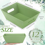 Thenshop 44 Pcs Empty Gift Basket Bulk,Basket Gifts, Sage Green, Solid - Image 2