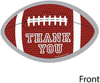 Big Dot of Happiness End Zone - Football - Shaped - Baby Shower or Birthday Party Thank You Note Cards with Envelopes - Set of 12 (Pack of 2) - Image 4