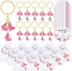 Ferreve 50 Sets Butterfly Baby Shower Favors for Guests Butterfly Keychain by Ferreve