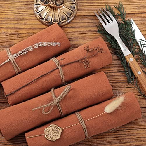 Cloth Napkins Fall Washable Reusable Linen Wedding Party Home Table Decor - Image 5