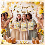 Honeydak 49 Pcs Baby Shower Prizes for Game Players 6 Set Cheese Board Fork Knives Coaster Towel Artificial Potted Plant Thanks Card Gift Bag for Baby Bridal Shower Wedding Favors(Honey Bee) - Image 5