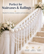 Wedding Pearl Bead Garland Set, White Pearl Garland - Image 4