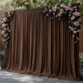 20x12ft Brown Backdrop Curtain Panels for Parties - Wrinkle Free Polyester Photo Curtain Backdrop Wedding Back Drop Fabric Drapes for Party Decorations Background for Photography by WishCare