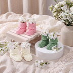 Wesiti Baby Shower Booties Centerpiece,Pink,Sage Gree,White - Image 4