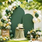 Hunter Green Arch Cover 7.2 and 6ft Spandex Arch Backdrop Cover Set of 2 - Image 2