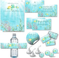 Amanda Creation Sea Turtle Baby Shower Bundle for 20, Little Hatchling Invitations, Diaper Raffle, Book Request Cards, Stickers & Labels by AmandaCreation
