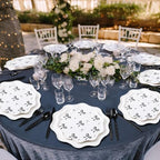 Ziliny 350 Pcs Bow Black Party Supplies Tableware Set Disposable 9'' 7'' Paper Plates 9 oz Cups Cutlery Napkins Dinnerware Set for 1st Birthday, Serve 50 (Bow, Black) - Image 6
