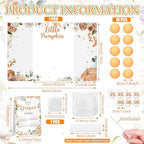 Ctosree 31 Pcs Little Pumpkin Baby Shower Diaper Game 1 Diaper Baby Shower Game Board 7 Diapers 10 Plastic Balls 1 Organza Bag for Bridal Games Boy Girl - Image 3
