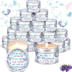 MTLEE Mermaid 24 Pcs Baby Shower Party Favors Candles Lavender Scented Baby Shower Favors for Guests Rustic Tealights Candles Gender Reveal Return Gifts(Colorful, 1.2 oz) by CelebrateEveryMoment