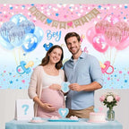 Gender Reveal Boy or Girl Photography Backdrop, 9x6FT - Image 4