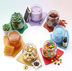 40 Pack 7oz Glass Jars with Cork Lids & PE Lids, Yogurt & Candle Jars - Image 6