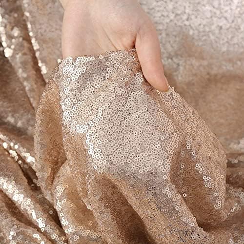 Poise3EHome Champagne Sequin Backdrop Curtains,4 Panels 2FTx8FT Glitter Background for Party Birthday Party Baby Shower Wedding Christmas Thanksgiving Holiday Festival Decor - Image 4