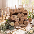 Novabright 30 Pcs 1 to 30 Numbers Rustic Wood Table Numbers Set Wedding Table Number for Wedding Centerpieces Banquet Seating Rustic Party Anniversary Event Decoration by Unknown