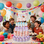 6 Tier Cupcake Stand for 60 Cupcakes Acrylic Round Tiered Cupcake Tower - Image 2