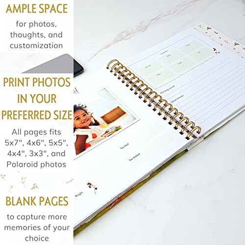 Baby Memory Book, First 5 Years, Woodland Baby Book and Keepsake Journal - Image 6