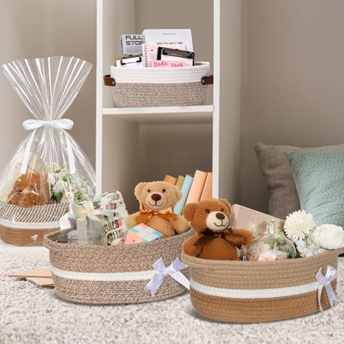 Colingmill 3 Pack Small Empty Gift Baskets, Brown - Image 5