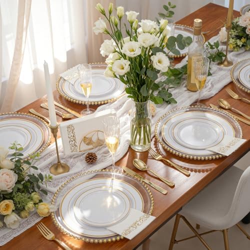 WDF300 Pieces Gold Plastic Silverware - Heavy Duty Disposable Cutlery Set Plastic Gold Silverware Set Includes 100 Forks, 100 Spoons, 100 Knives for Party/Baby Shower/Wedding/Birthday - Image 4