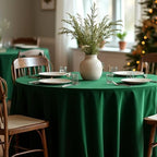 sancua Round Tablecloth 90 Inch Fit 30-72 Inch Tables, 8 Pack Hunter Green - Image 4