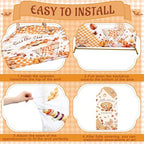 Tegeme 7.2ft A Little Cutie Pie is on The Way Arch Backdrop Cover Fall Baby Shower Decoration Large Orange Pie Backdrop Party Favor for Gender Reveal Welcome Party Supply Photo Background Decoration - Image 3
