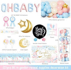 Costova Twinkle Twinkle Little Star Gender Reveal Decorations, Pink or Blue Gender Reveal Decorations with Backdrop, Balloons, Banner, Tablecloth, Boxes, Sash for Neutral Baby Shower Party - Image 3