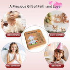 Rosary Keepsake Jewelry Box for Girls – Baby Baptism, First Communion Gift – Wooden Prayer Memory Box for Children - Image 4