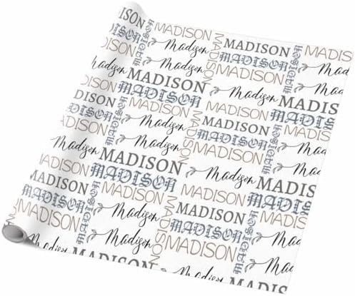 AOFUN Personalized Name Text Custom Wrapping Paper Picture Personalized Gift Wrap Paper Custom Wrapping Paper Picture Custom Name Wrapping Paper 3 Rolls 58"" x 23"", Style 23 - Image 5