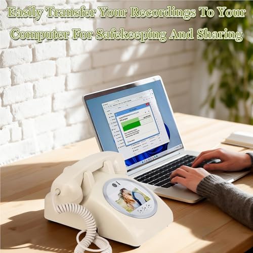 Video Audio Guest Book Wedding Phone, 1080P Video Guestbook Phone for Wedding, Bridal Shower, Birthday Party, Baby Shower, Anniversary Engagement (Rice White) - Image 6