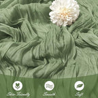15 Pack Sage Green Cheesecloth Table Runner 17 x 108 inch Cheese Cloth Table Runners 9ft Green Table Runner Rustic Romantic Sheer Gauze Runner for Wedding Party Baby Shower Table Decoration - Image 5