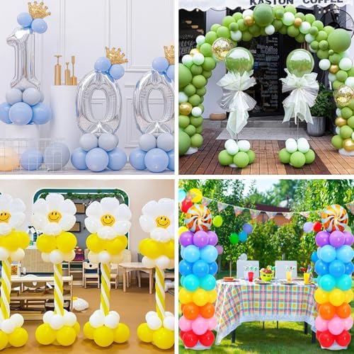 Balloon Column Stand Kit, Set of 4 – 7ft Height Adjustable Balloon Arch Stand Kit, Metal Telescopic Balloon Stand for Baby Shower, Birthday, Wedding, and Graduation - Image 7