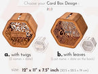 Personalized Wedding Card Box - Rustic Decorations for Reception Ceremony - Wooden Card Box for Wedding Party, Baby Bridal Shower, Birthday - Keepsake Box Gift Box for Cards for Money - Image 2