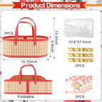 Orchidleaf 3 Set Large Baskets for Gifts Empty, Bamboo Gift Baskets Empty - Image 2