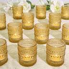 SUPMIND 24pcs Votive Candle Holders, Gold Glass TeaLights Holder Bulk by SUPMIND