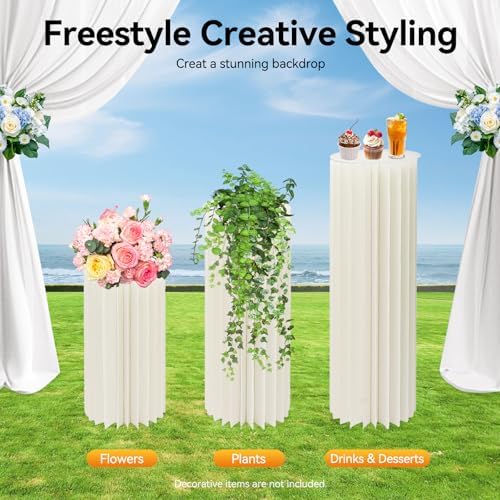 Cylinder Stands for Party, Set of 3 - 23.6"+31.5"+39.4" - Image 4