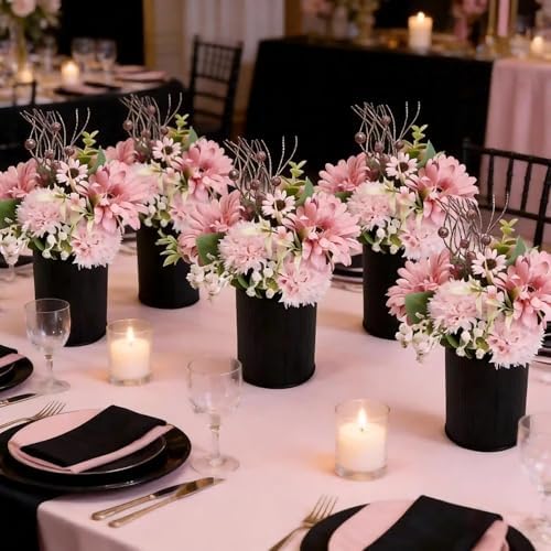 Birthday Flowers Centerpiece, Set of 6, Dusty Pink & Rose Gold - Image 3