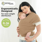 KeaBabies Baby Wrap Carrier, All in 1 Original Baby Carrier (Warm Hearth) - Image 2